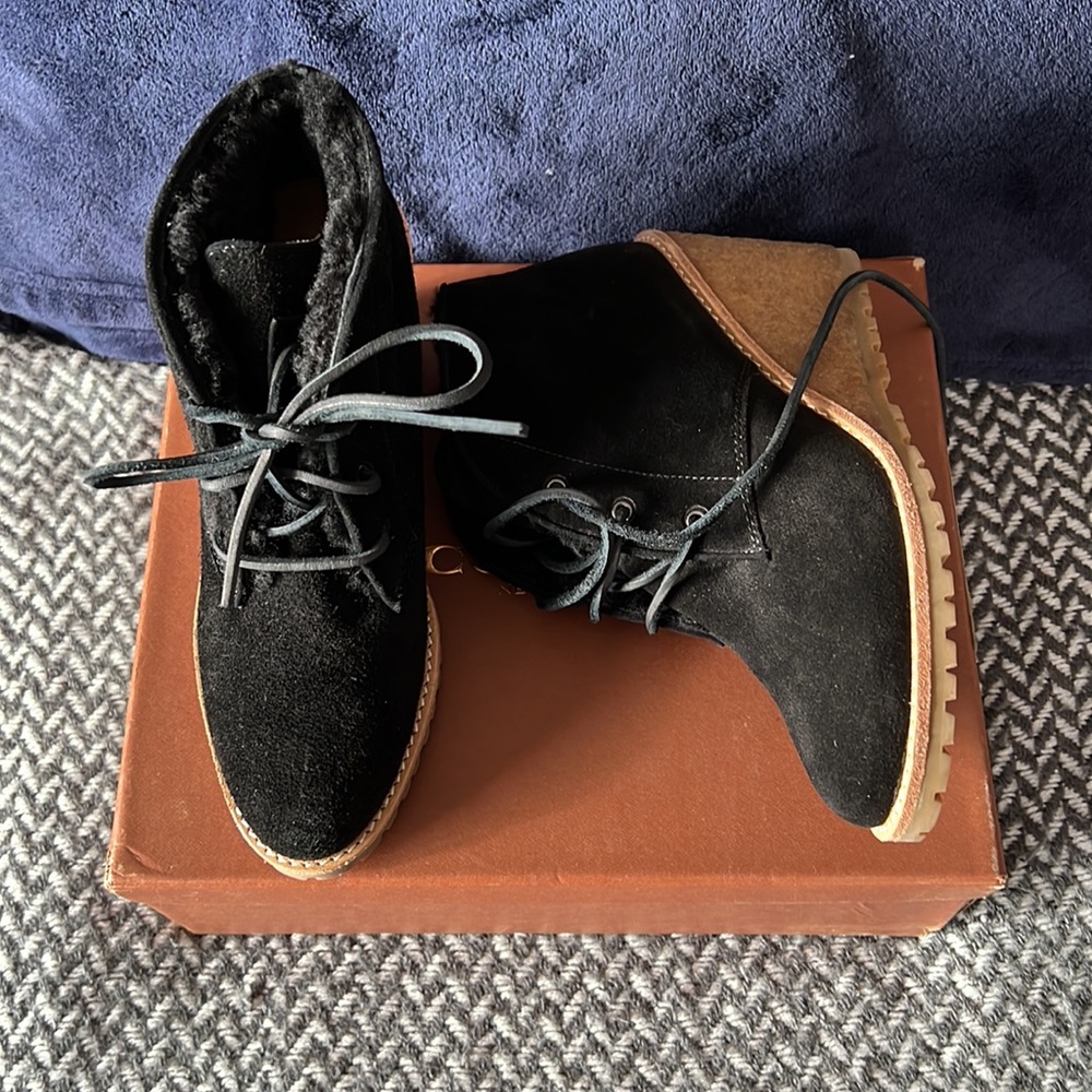 Coach suede boots with Sherpa lining